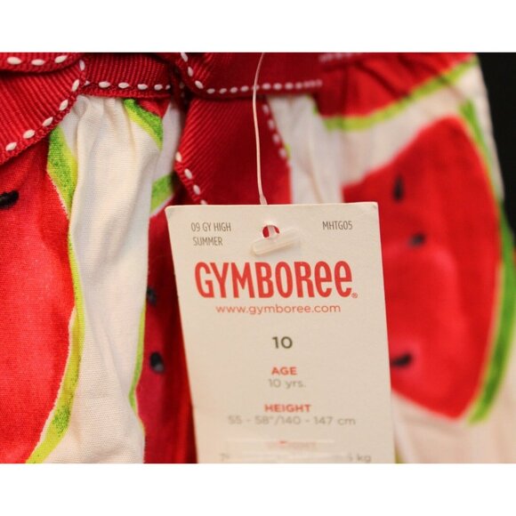 NWT 2009 Gymboree Watermelon Picnic Print Tank Top Swing A-line sz 10 Red Bow - Picture 7 of 7